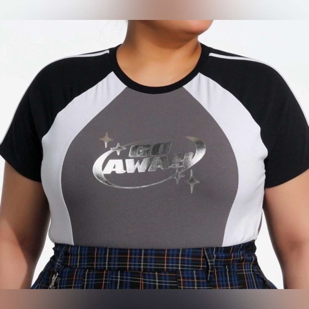 NWT Hot Topic Sweet Society Go Away Color-Block Tee Plus Size 2X
